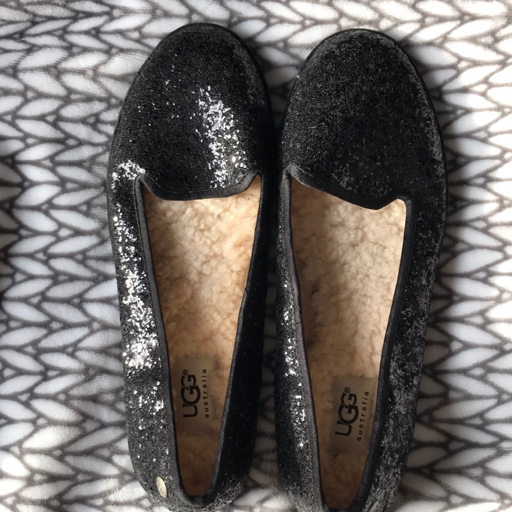 Sparkly Ugg slip-ons